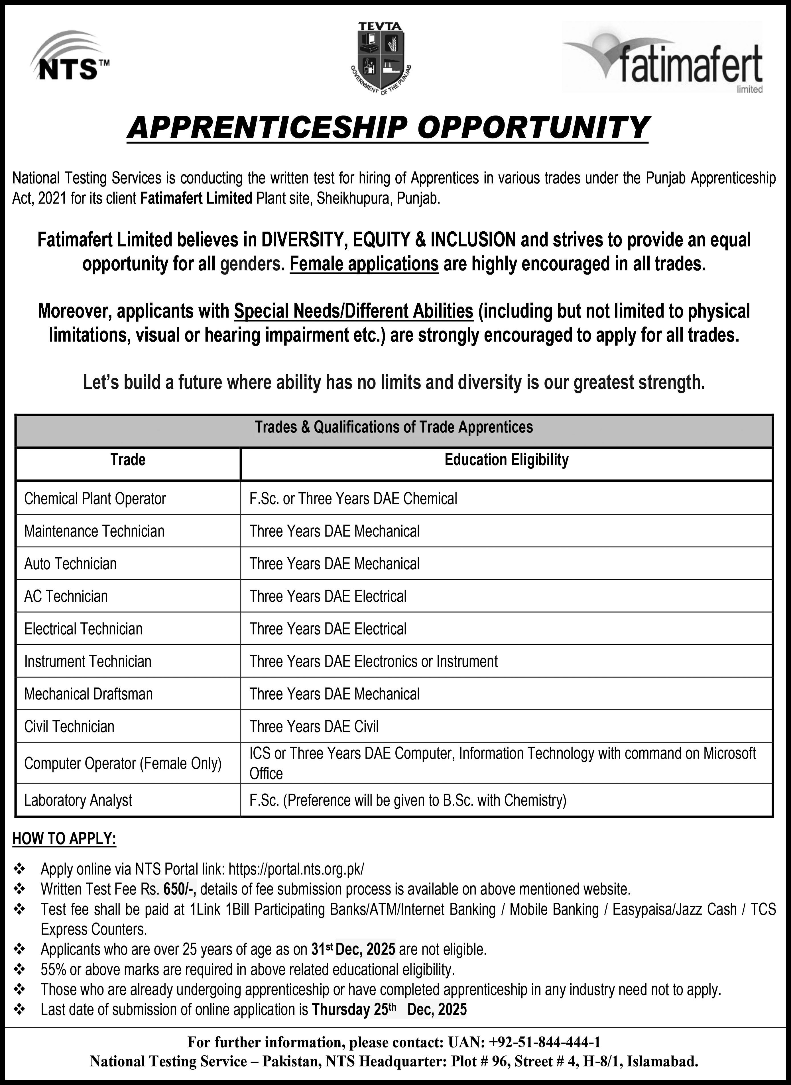 Fatimafert Limited – Apprenticeship Opportunity 2025